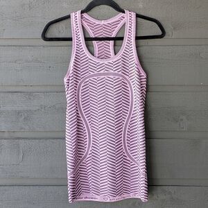 Lululemon Run: Swiftly Tech Racerback Heathered Vintage Pink Size 4 Yoga Pilates